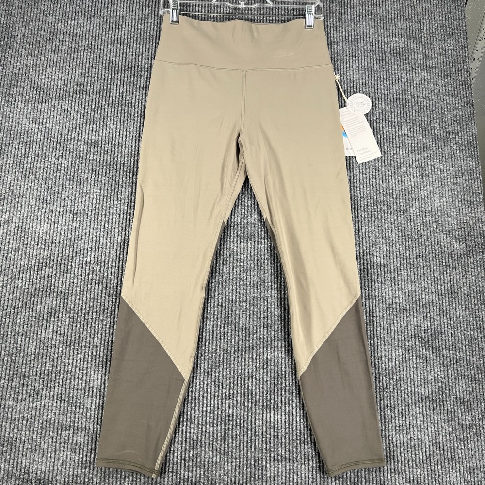 Vuori Studio Leggings Womens SizeLarge Beige Activewear Gym Yoga Casual New